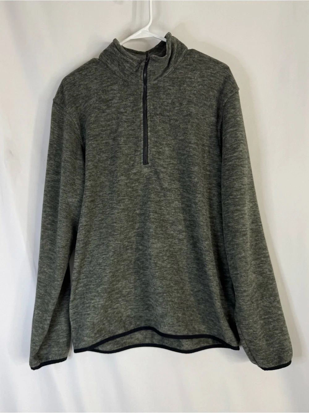 Hawke‎ & Co Olive Heather Quarter-Zip Pullover